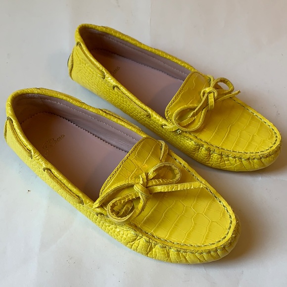 J. Crew Shoes - New J Crew Driving Moccasins Croc-embossed Leather